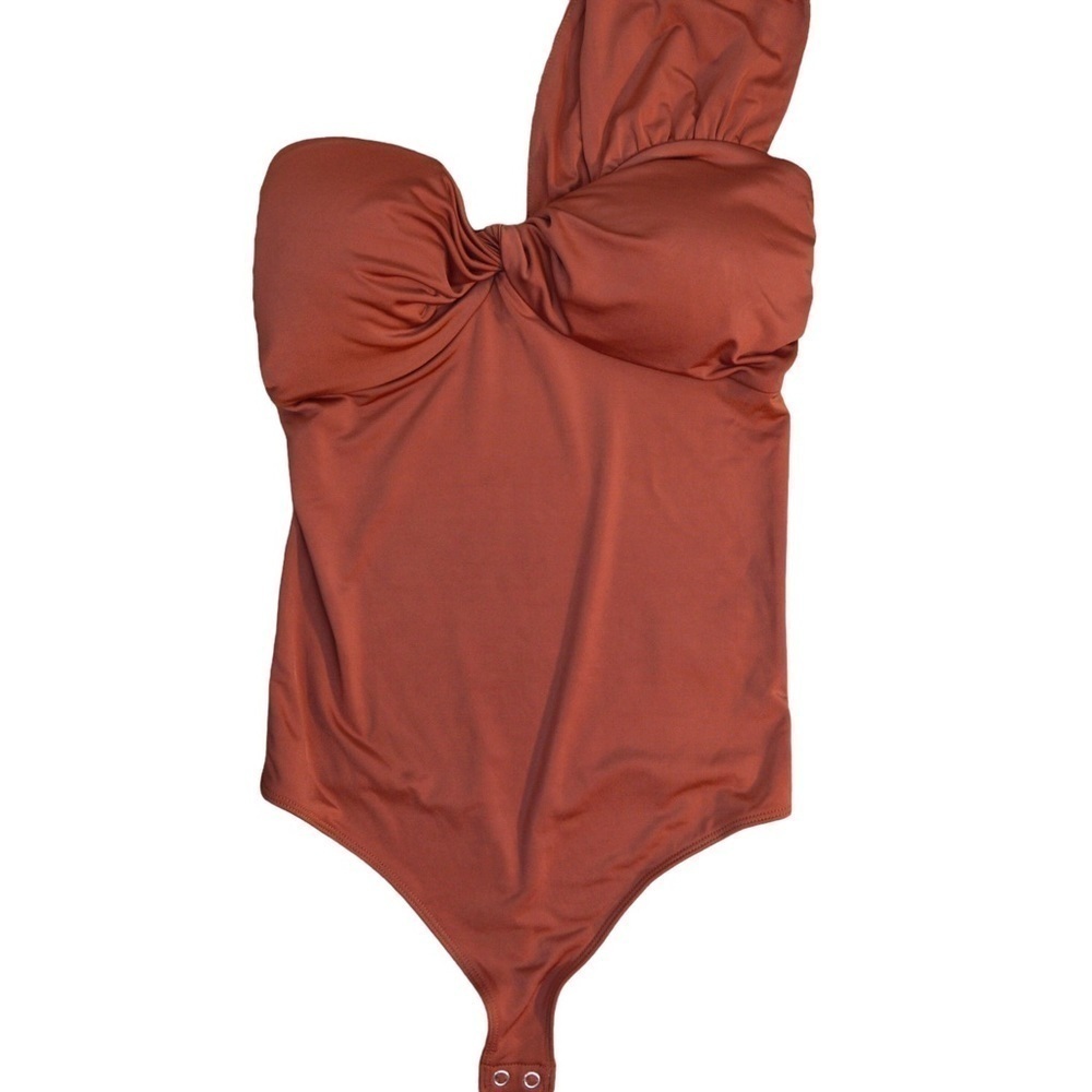 EXPRESS one Shoulder Bodysuit,‎ Desert Cinnamon Color - Size Small Never Worn